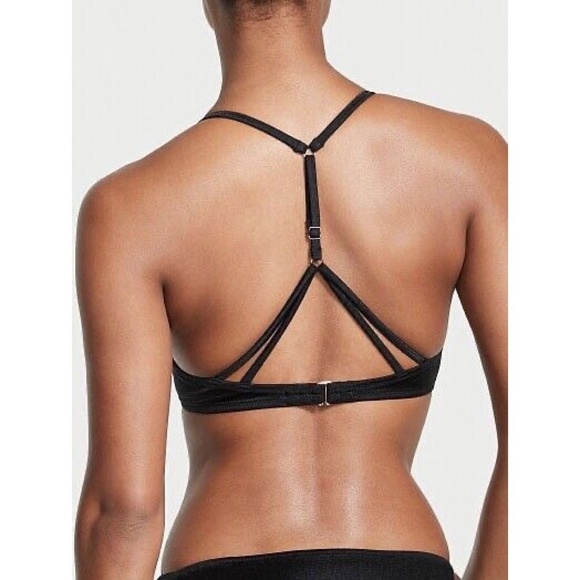 VICTORIA’S SECRET Black Bikini Set Top Bottoms Underwire Push Up 34D / Medium - Picture 6 of 16